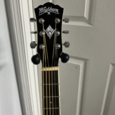 Washburn EA12B Mini Jumbo Acoustic-Electric Guitar - Black - Used image 2