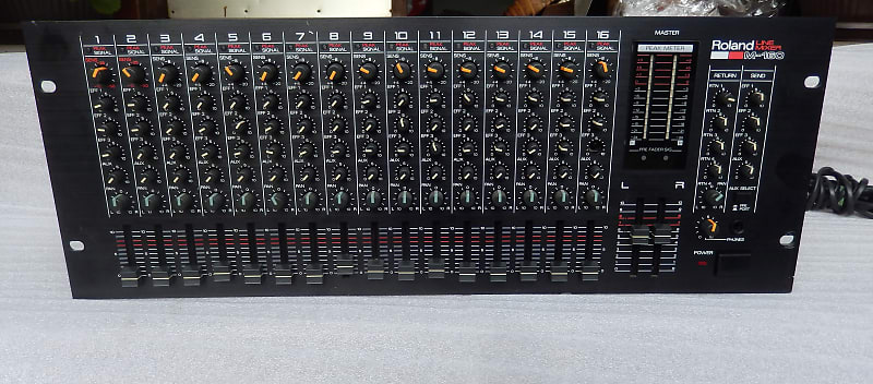 Roland M-160 16ch ラックマウントラインミキサー Roland M-160 Line Mixer Stereo Recording Equipment Confirmed