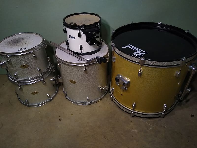 Pearl Forum drum set 2000's Silver Sparkle Reverb