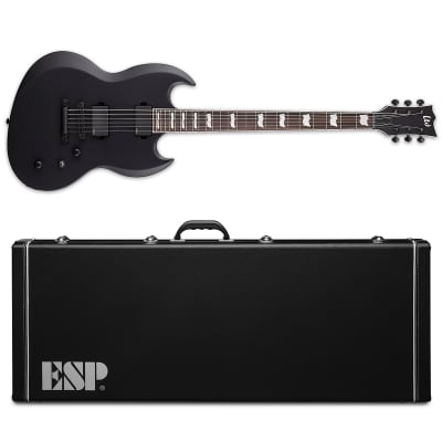 ESP LTD Viper-400 Baritone Black Satin Electric Guitar + ESP Hard Case - Brand NEW! for sale