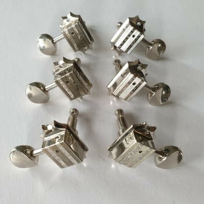Grover deluxe vintage guitar tuners 3x Left + 3x Right nickel model 136N image 2