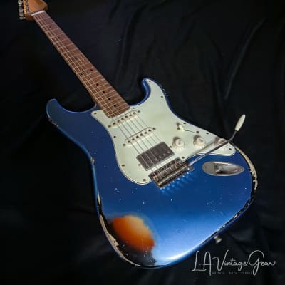 Xotic S-Style Electric Guitar XSC-2 in Lake Placid Blue over a 3T 'Burst #1915 image 3