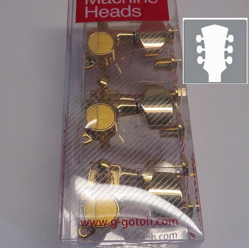 Gotoh SG381 3x3 Tuning Keys Gold Reverb