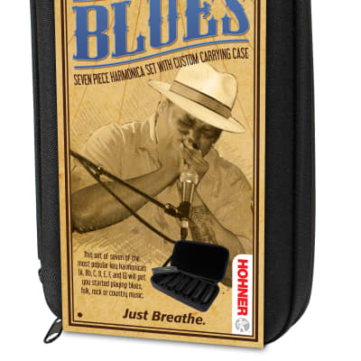Hohner  Case of Piedmont Blues - 7 Harmonicas w/ Case PBH7 image 2