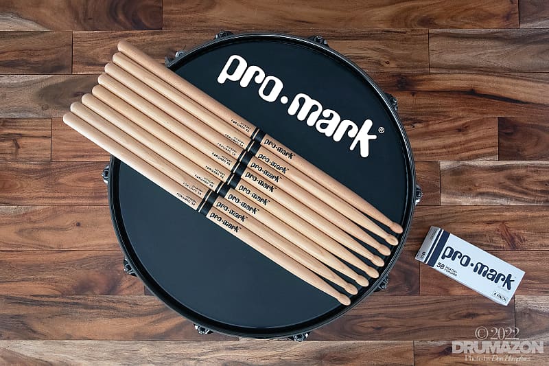 PROMARK CLASSIC FORWARD 5B HICKORY WOOD TIP DRUM STICKS 4 | Reverb UK