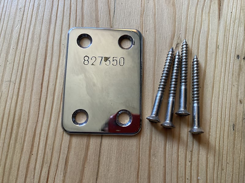 Marlin Slammer Strat Guitar Neck Plate & Screws Made in Reverb UK