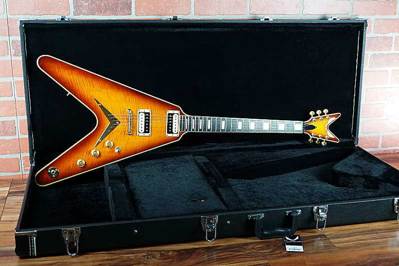 Dean V 79 Select Flame Top Vintage Sunburst With Matching Headstock Made in  Korea 1999 With Case