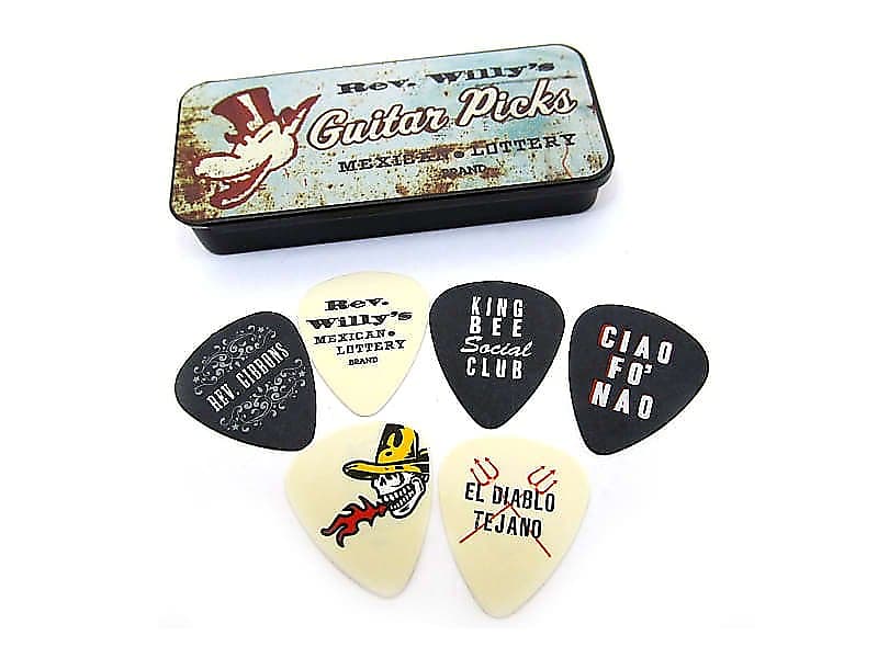 Dunlop RWT03H Billy Gibbons / Reverend Willy's Heavy Guitar Pick Tin (6-Pack) image 1