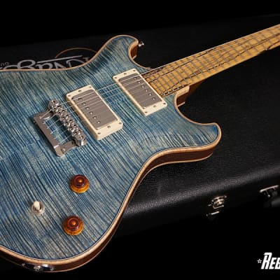 Knaggs Guitars Keya in Blue Marlin with T1 Top & Back w/ Pale Moon Ebony Fretboard image 4