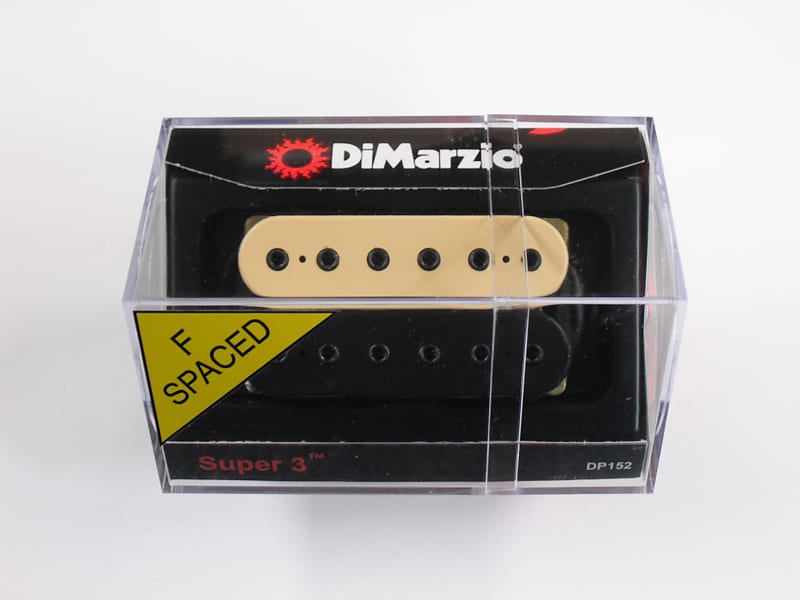 DiMarzio F-spaced Super 3 Bridge Humbucker Black/Creme W/Black Poles DP 152