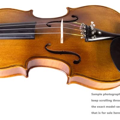 Cecilio 4/4 Advanced Level Violin Featuring Aged 7+ Years - Solid Spruce Top Highly Flamed One-Piece Maple Back and Sides All-Ebony Components, Independent Fine-Tuners, Brazilwood Bows, Hand-Rubbed Oil Finish... image 4