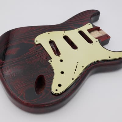 4lbs 5oz BloomDoom Nitro Lacquer Aged Relic Doghair Hardtail S-Style Custom Guitar Body image 3