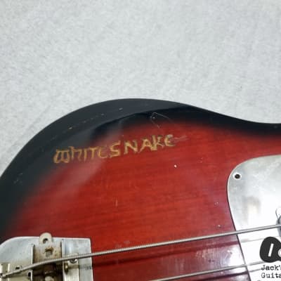 Prestiege / Teisco / Matsumoku "Whitesnake" 1 Pickup Electric Bass (1960s, Redburst) image 11