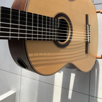 2018 Hanika Natural-PF Custom 7 - Natural Satin | Custom Shop German 7-String Classical Guitar with Monitor Sound Hole | OHSC image 9