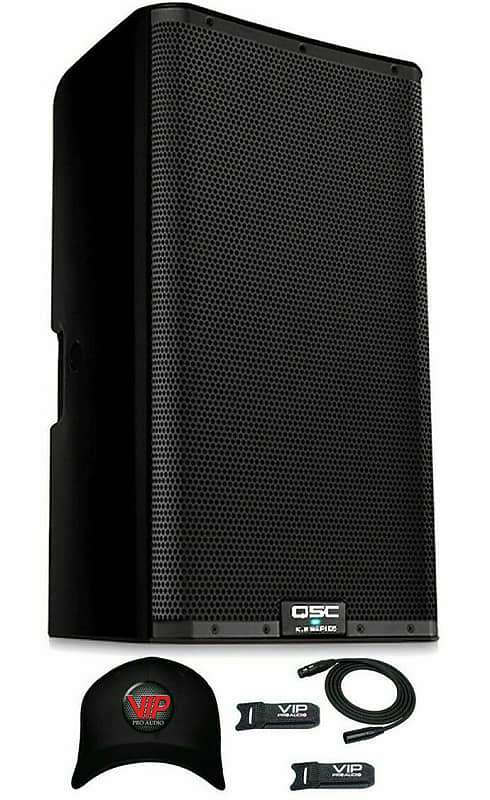 QSC K12.2 Active DJ 2000W Amplified 2-Way Portable PA Speaker + Cable + VIP Hat image 1