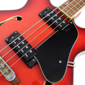 Vintage Epiphone 5120/E Semi-Hollow Body Bass Guitar in Cherry Red image 8