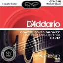 D'Addario EXP12 80/20 Coated Bronze Medium 13-56 Strings