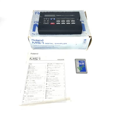 Roland MS-1 w/ PC Card (16mb), Original Box & User Manual  Digital Sampler 1990s - Black