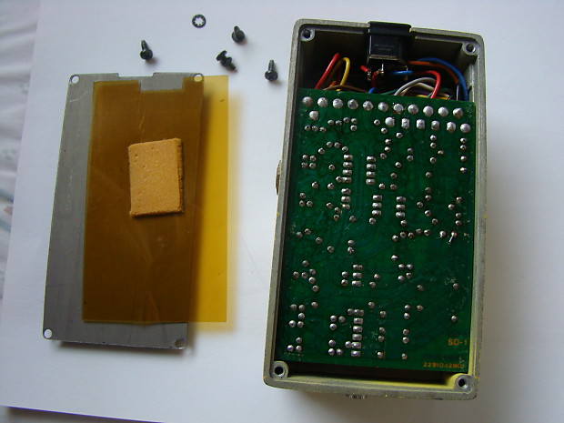 BOSS SILVER SCREW JAPAN SD1 SD-1 OVERDRIVE IST YEAR ISSUE VINTAGE BLACK  LABEL RARE NEC 4558C CHIP