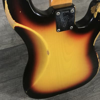 Fender Precision Bass 1966 Sunburst Lefty image 11