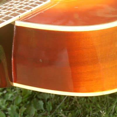 Greco Canda 404 J200 style guitar 1972 Sunburst+Original Hard Case FREE imagen 12