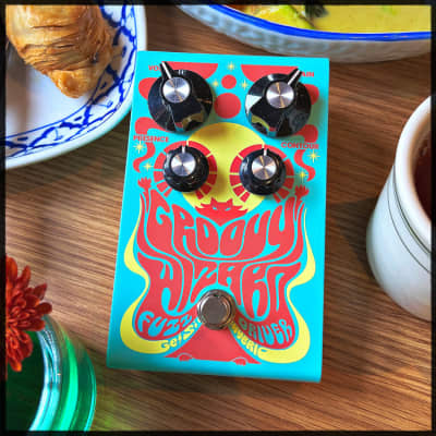 KittycasterFX Groovy Wizard Fuzz Driver Pedal Limited Monterey Pop Colorway image 1