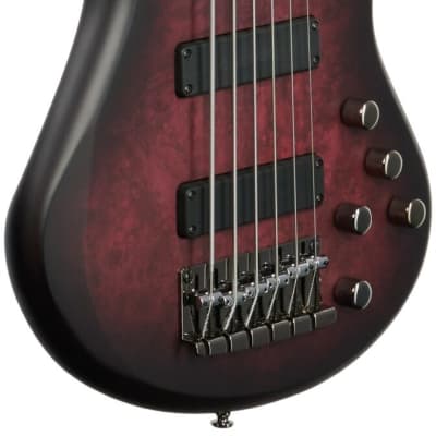 MTD Kingston Series AG 6 Solid Body Bass Guitar Plum Burst Figured Maple - KAG6PH-AG image 7