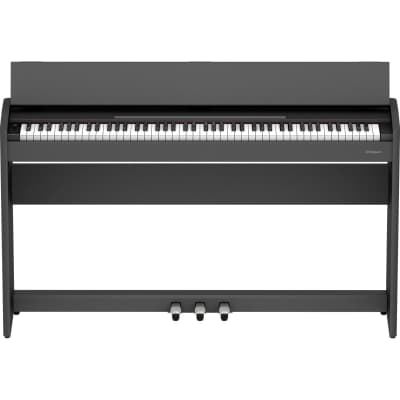 Roland F-107-BK 88-Key Slim Digital Piano w/ Stand, Bench, and 3-pedals, Black image 15