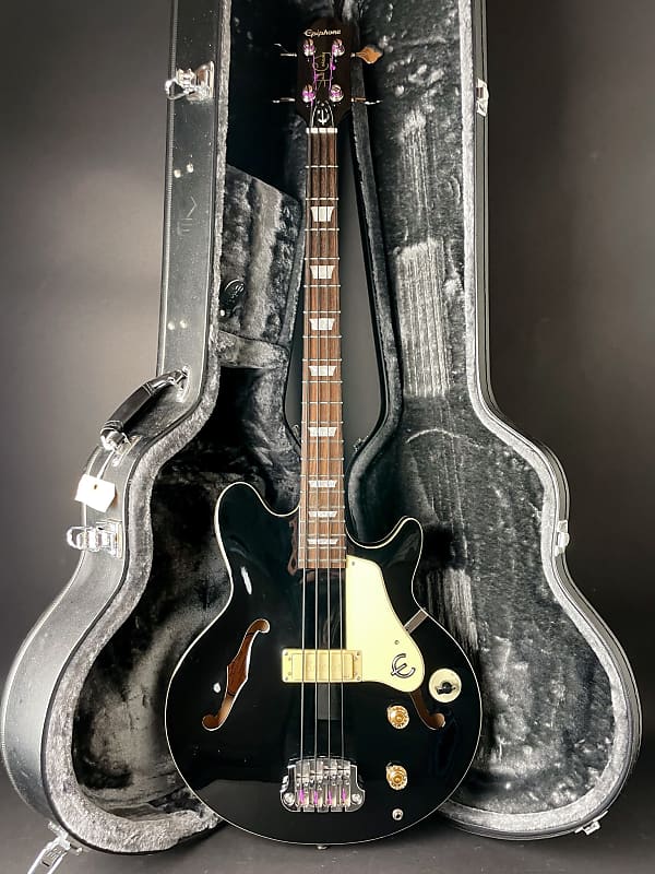 2012 Epiphone Jack Casady Signature Bass Black Finish w/OHSC