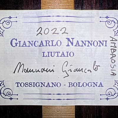 Giancarlo Nannoni Ambrosia 2022 Classical Guitar Spruce/Indian Rosewood image 11