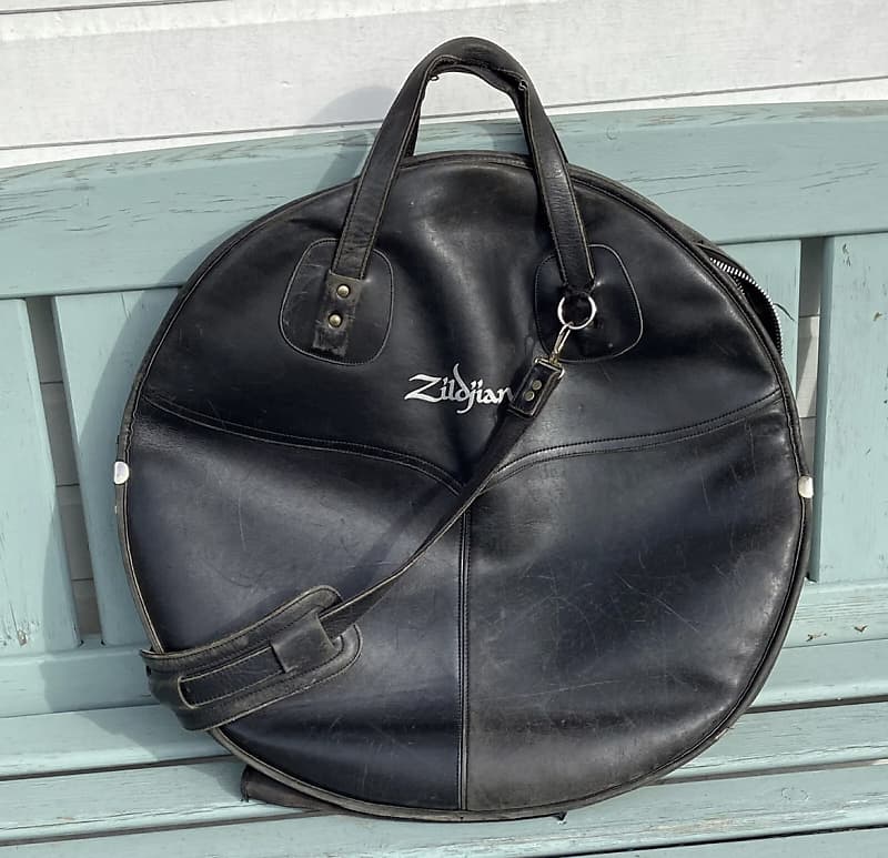 22” Vintage Leather Zildjian Cymbal bag Reverb