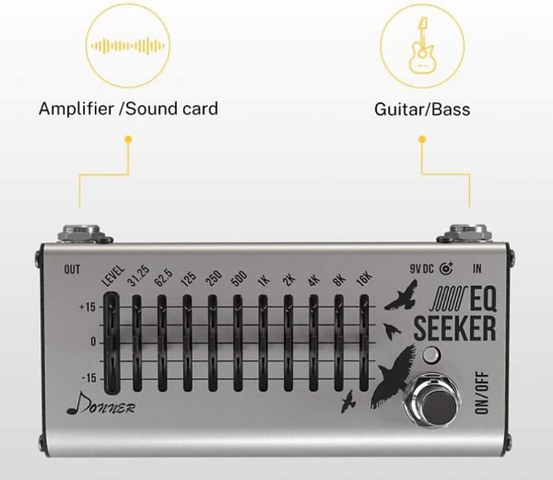 Donner EQ Seeker Ten Band Equalization Guitar Effect Pedal True