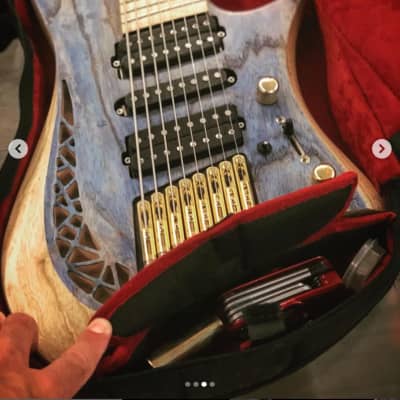 OD Guitars Minerva Multi Scale 8 Strings 2019 - Transparent Blue image 14