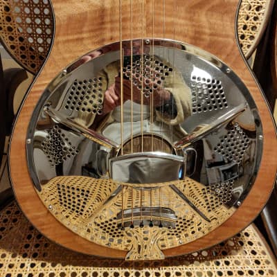 Republic Miniolian style 372  Parlour accoustic resonator guitar image 4