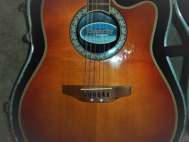 Ovation Celebrity 1990's Red Burst | Reverb