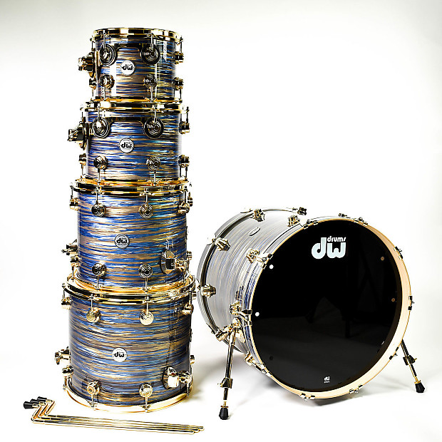 DW Collector's Series Maple Drums 5pc Peacock Oyster with Gold