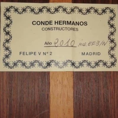 Conde Hermanos EF3 N 2010 Felipe V N° 2 - great estudio flamenco guitar in the style of Paco de Lucia's guitar - video! image 10