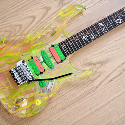 2007 Ibanez JEM 20th Anniversary Steve Vai Signature Acrylic Guitar Near Mint w/ Case & Tags image 1