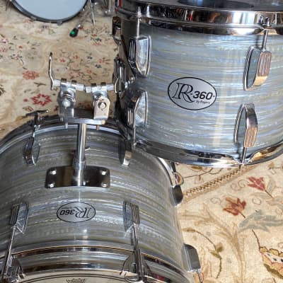 Rogers Vintage R-360 Blue Strata 3 PC Drum Set - Good Condition image 2