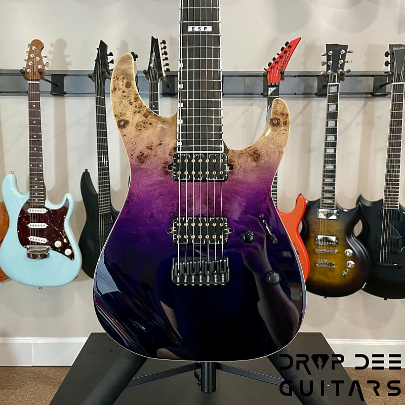 ESP E-II M-II 7 HT 7-String Electric Guitar w/ Case-Purple Natural Fade image 1