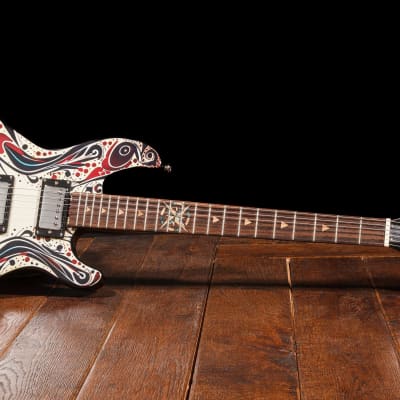 Lindo Sahara Electric Guitar | Nautical Star 12th Fret Inlay - Graphic Art Finish | 20th Anniversary Special Edition image 5