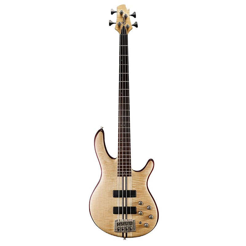 Cort A4 Plus FMMH OPN Artisan Series Figured Maple/Mahogany 4-String Bass Open Pore Natural image 1