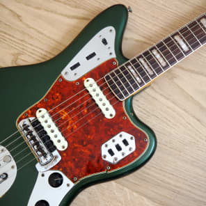 1966 Fender Jaguar Vintage Offset Electric Guitar Sherwood