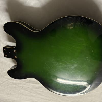 Aria Encore Matsomoku Hollow Body Electric Guitar Body Bigsby W/ Plate 1960s 1970s Green Fade image 9