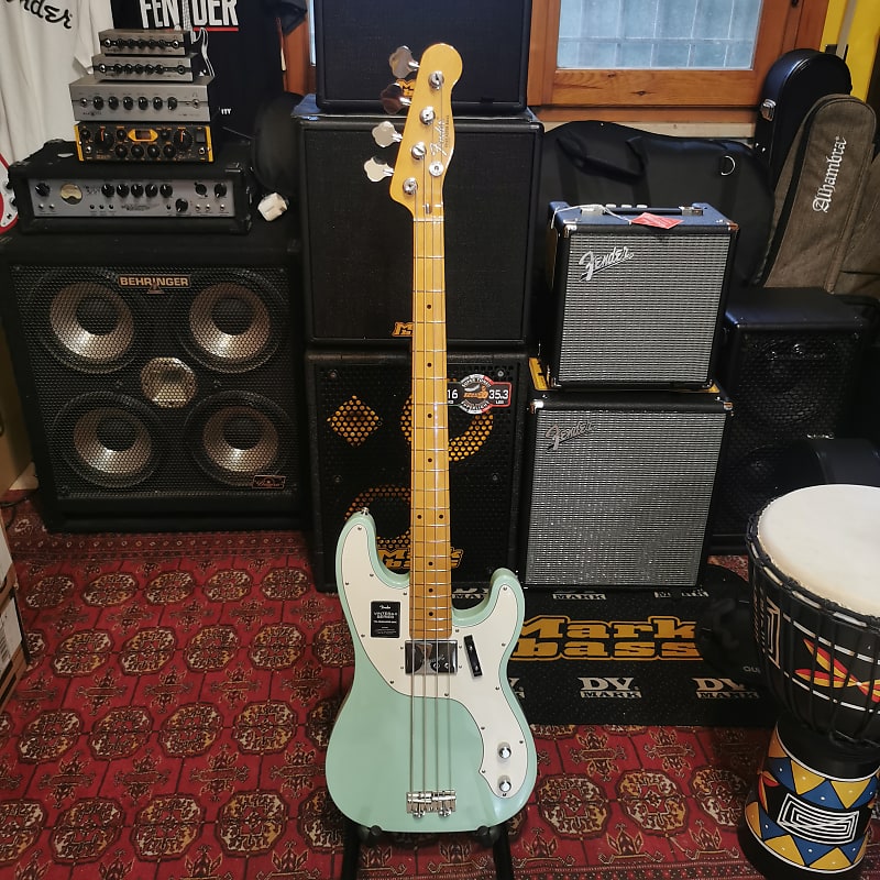 Fender Vintera II 70s telecaster bass 2023 - surf green | Reverb