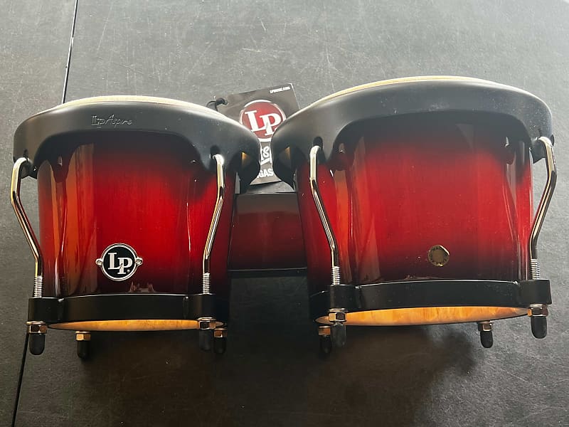 L.P. Aspire Wood Bongos Vintage Sunburst Reverb