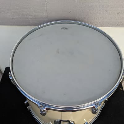 Classic 1970s Stop Sign Badge Gretsch 12 x 15" White Wrap Tom - Looks Excellent - Sounds Great! image 6