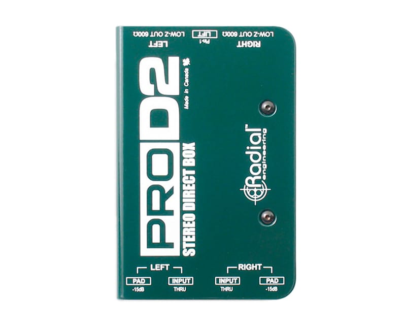 Radial ProD2 Pro D2 Dual Stereo Passive Direct Box Guitar Bass Keys PROAUDIOSTAR image 1