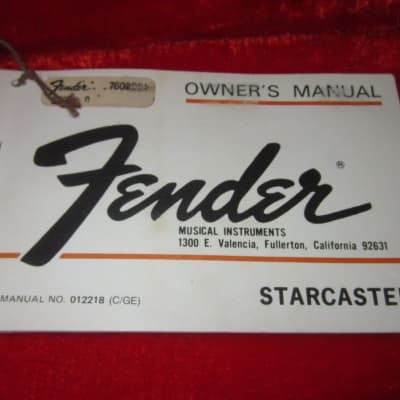1976 Fender Starcaster Sunburst w/ Original Case, Strap and Manual image 13