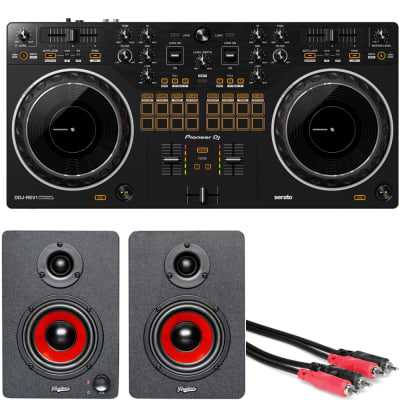Pioneer DDJ-400 Rekordbox DJ Controller, HDJ-X5 Headphones, and DM-40  Speakers Complete DJ Equipment